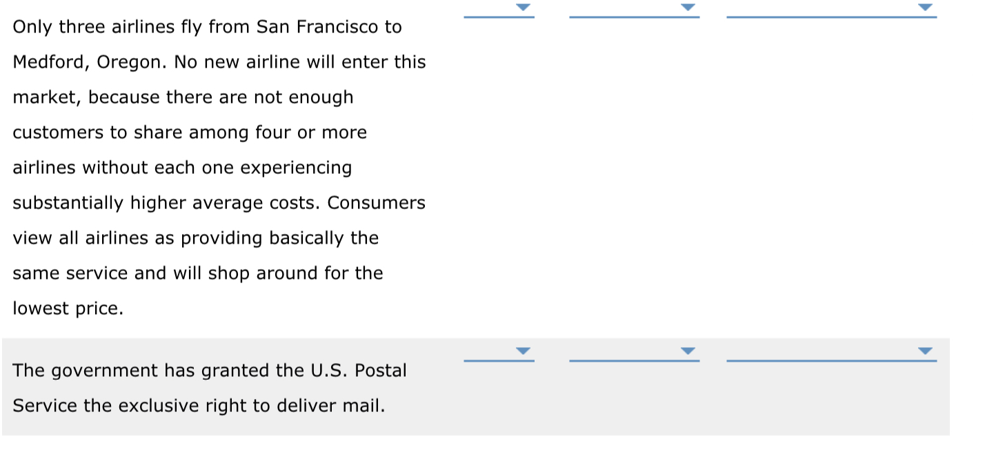 Solved For Each Of The Following Scenarios, Identify The | Chegg.com