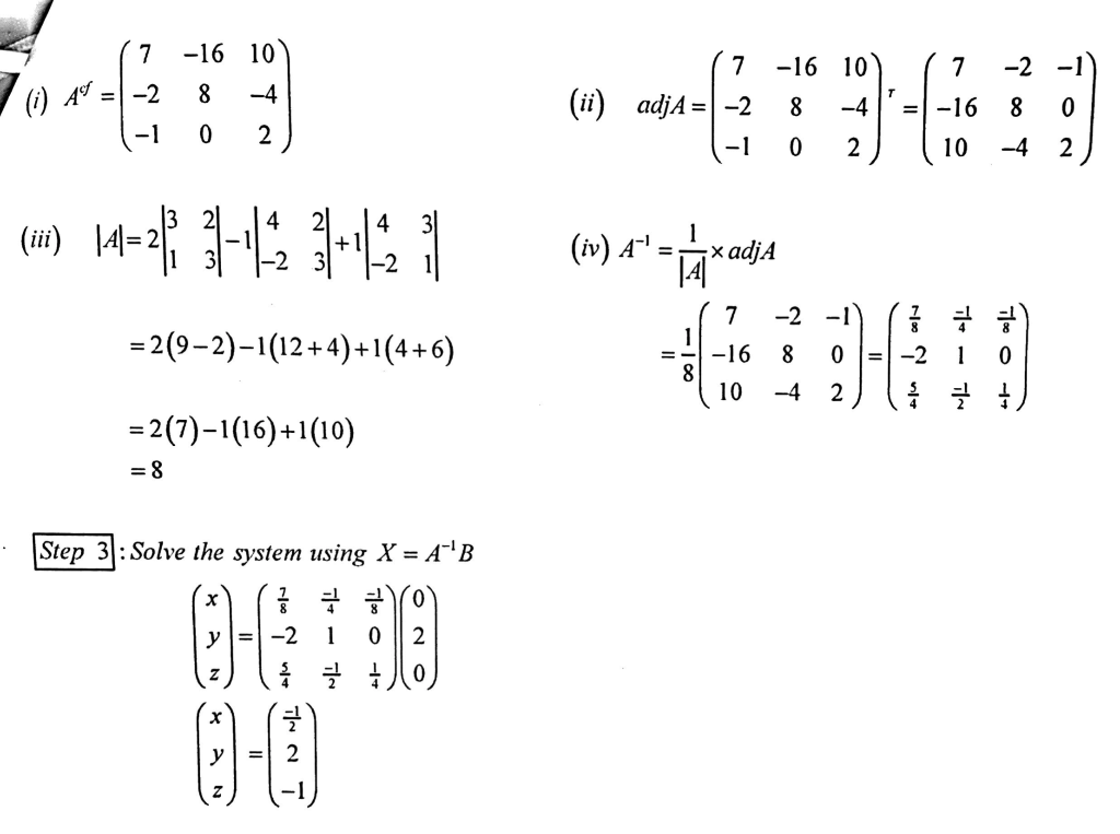 Cramer Method Example Solved QUESTION : SOLVE USING EITHER THE CRAMER'S RULE | Chegg.com