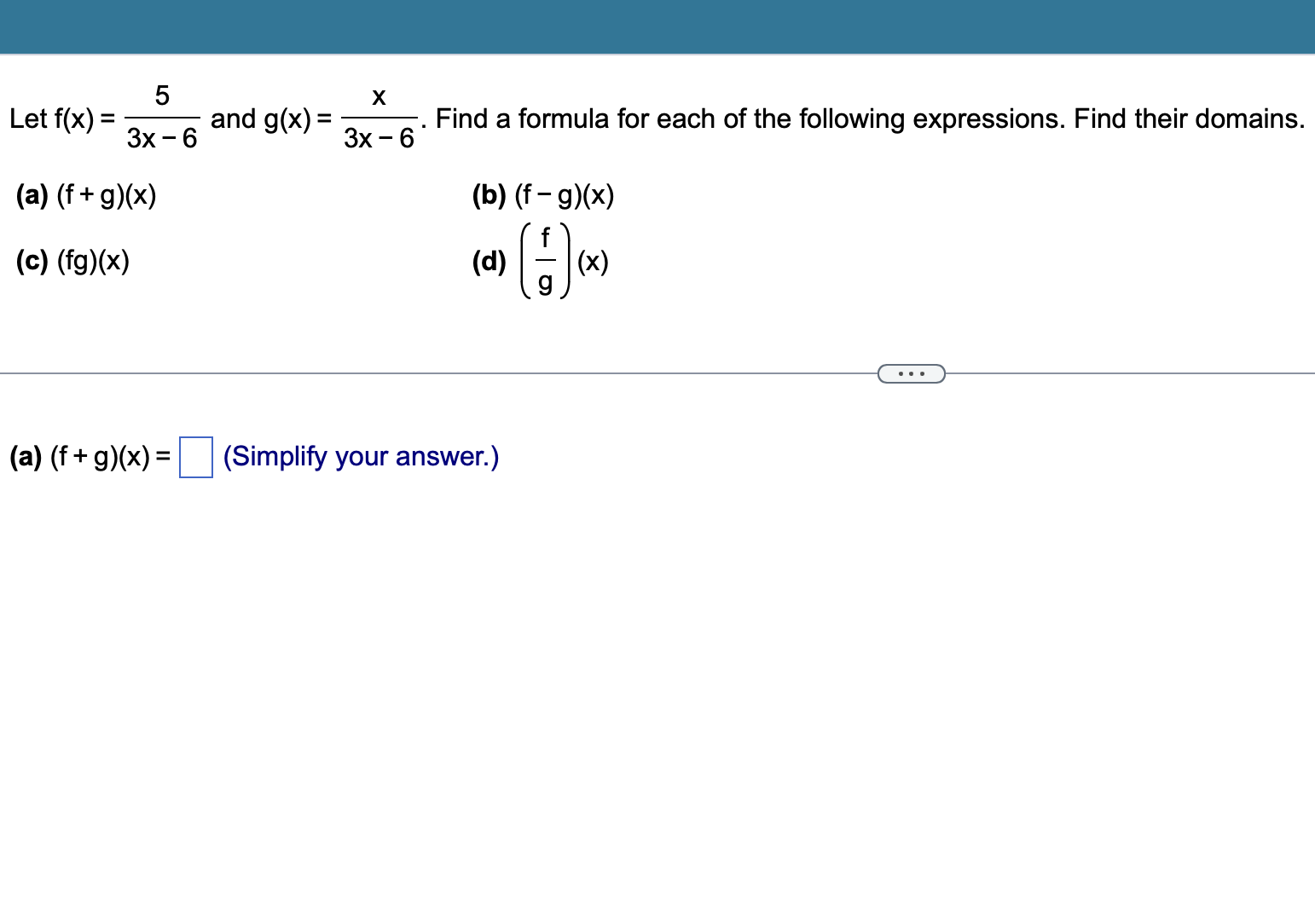 Solved Let Fx3x−65 And Gx3x−6x Find A Formula For 2184