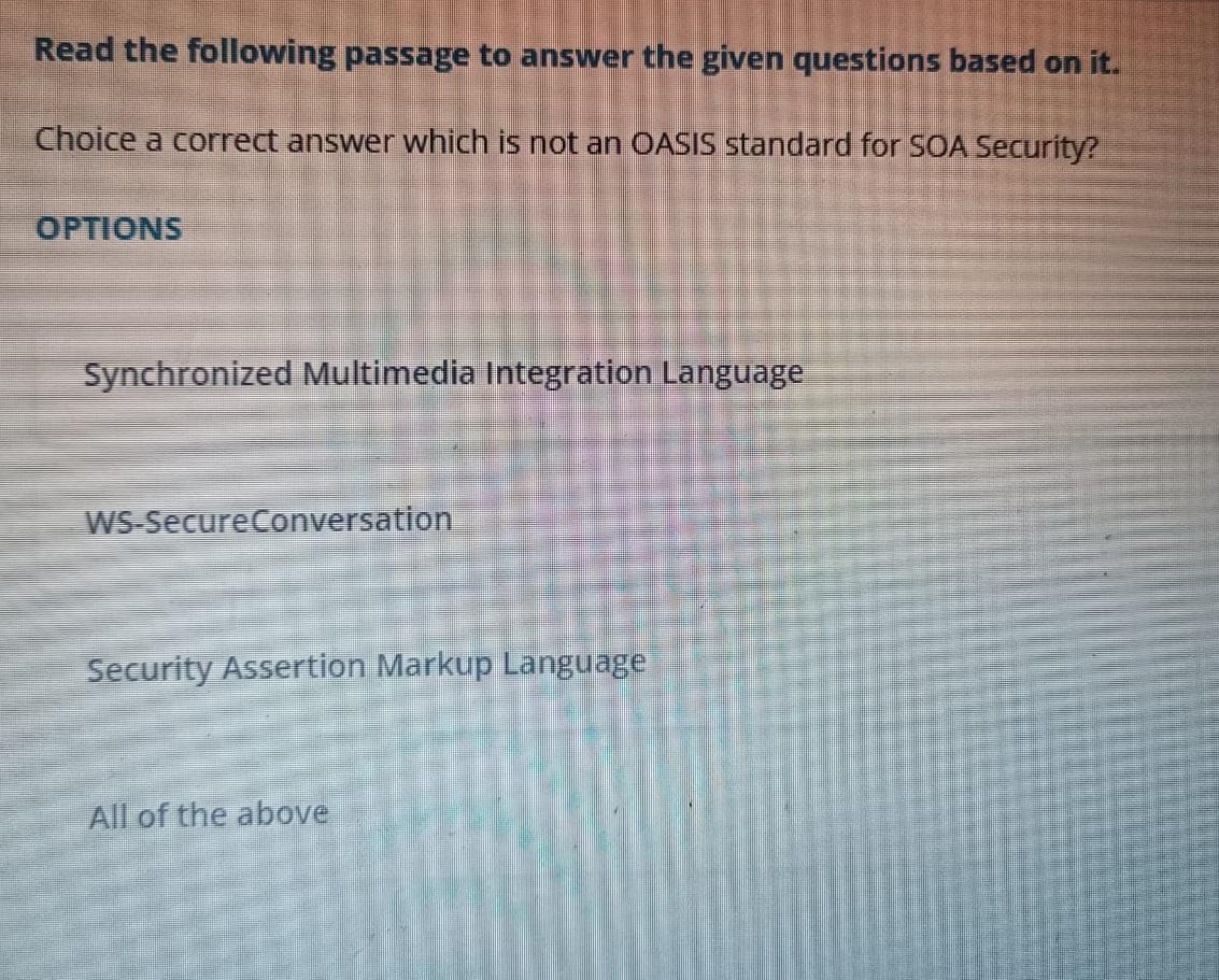 Solved Read the following passage to answer the | Chegg.com