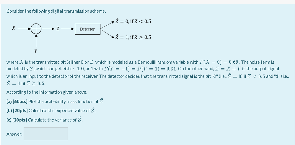 Solved Consider the following digital transmission scheme, 2 | Chegg.com
