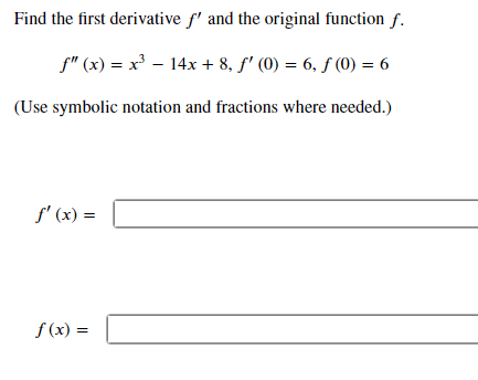 Solved \r\n\r\nFind the first derivative \\( f^{\\prime} \\) | Chegg.com