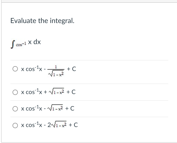 integral 1 2 cos x 1 dx