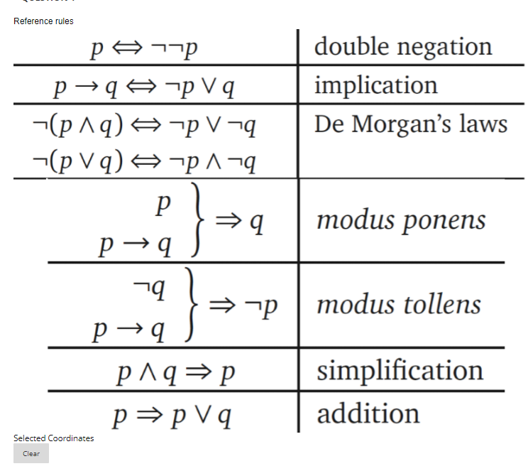 Reference rules pרר - p p +90 npVq -(pЛq) е-р V-4 -(p | Chegg.com