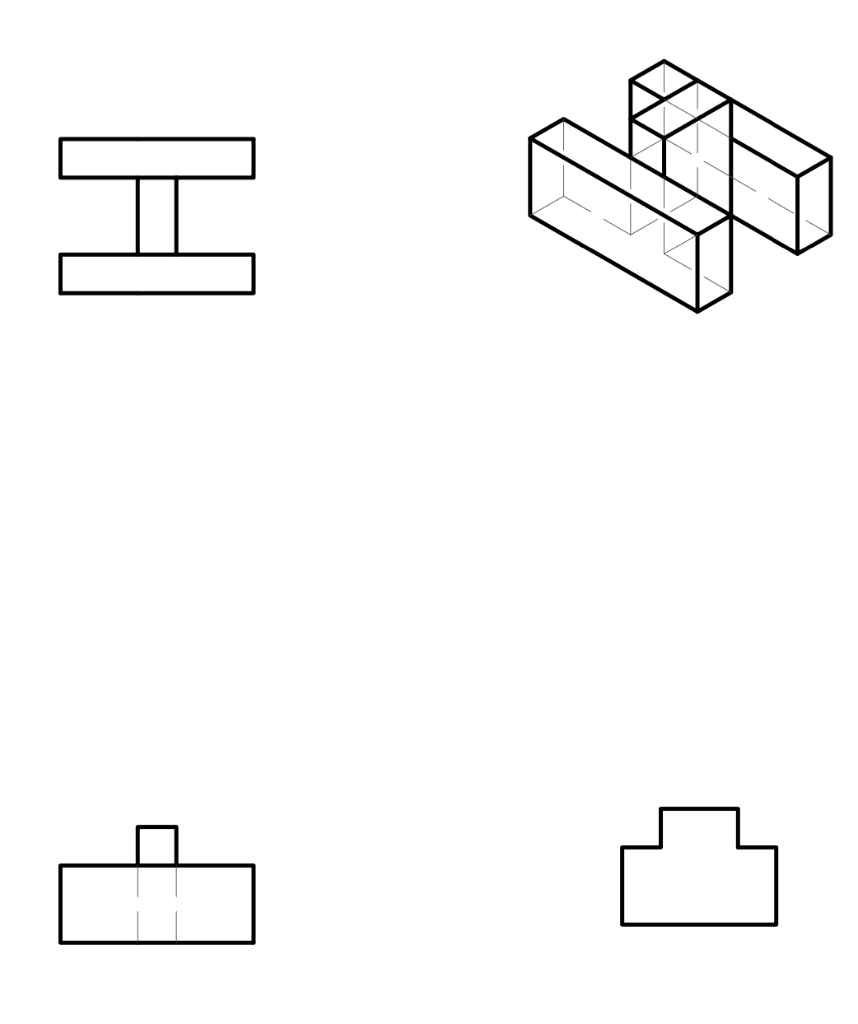 Solved Draw The Missing Line In The Following 6 Multiviews. 