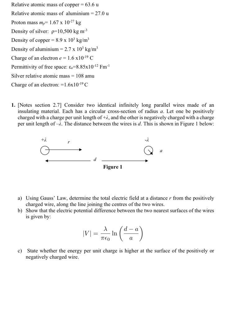Solved Relative atomic mass of copper =63.6u Relative atomic