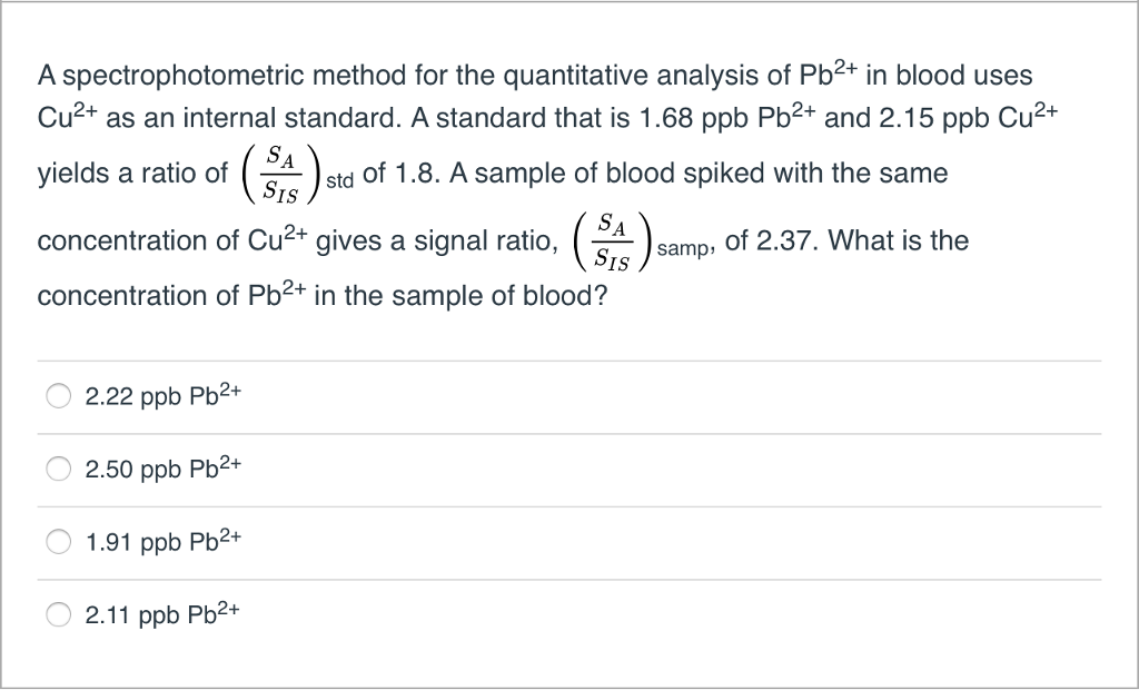 Solved A Spectrophotometric Method For The Quantitative | Chegg.com