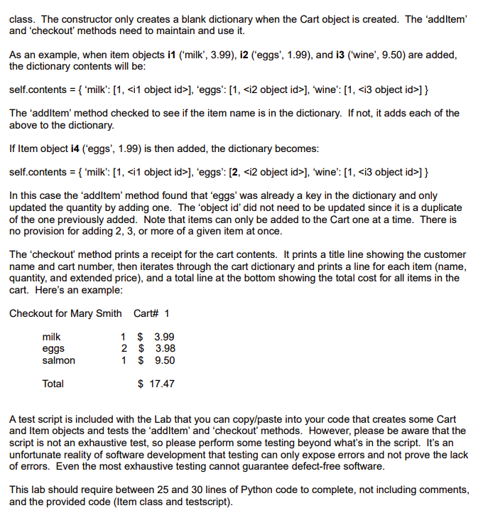 Solved _init In this assignment you are to create a class | Chegg.com