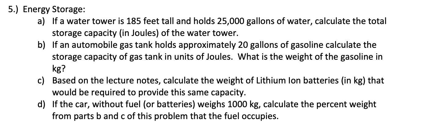 Solved Lithium Ion Can Carry 875 J G 