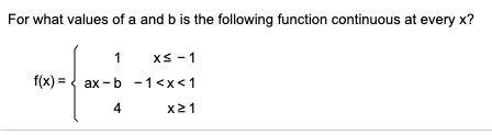 Solved At What Points Is The Following Function Continuous? 