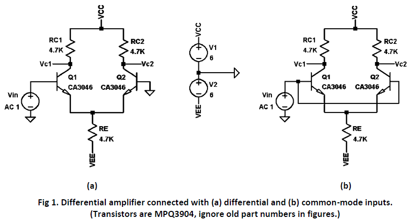 Solved 2) Set up the circuit in Fig. 1 in LTSpice. Use the | Chegg.com