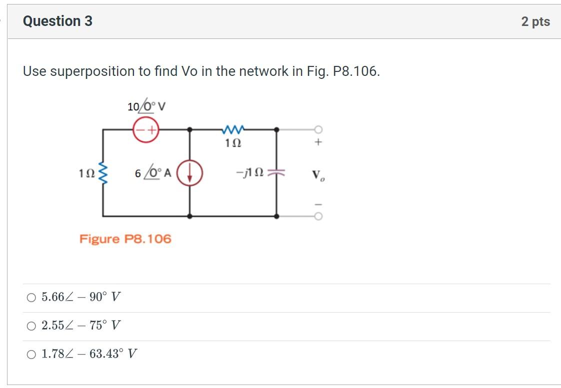 Solved Use Superposition To Find Vo In The Network In Fig. | Chegg.com