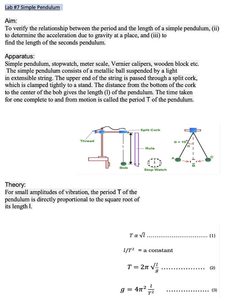 simple pendulum