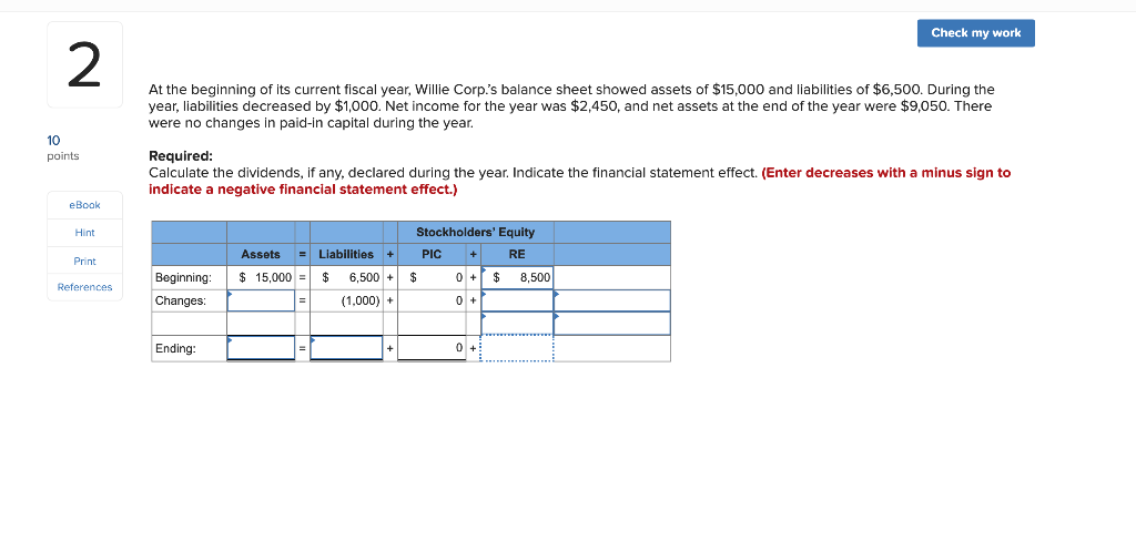 Solved At The Beginning Of Its Current Fiscal Year Willie Chegg Com