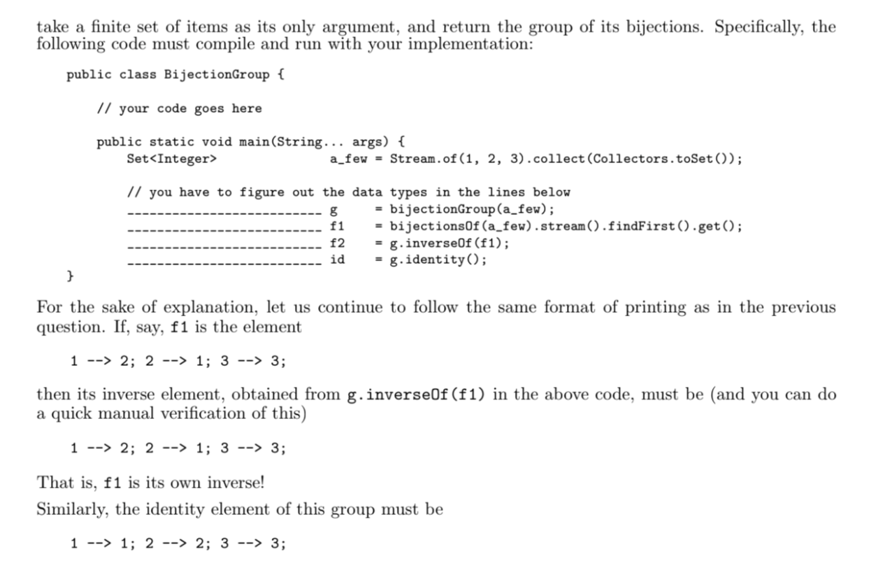 Your next task is to provide the mathematical group | Chegg.com