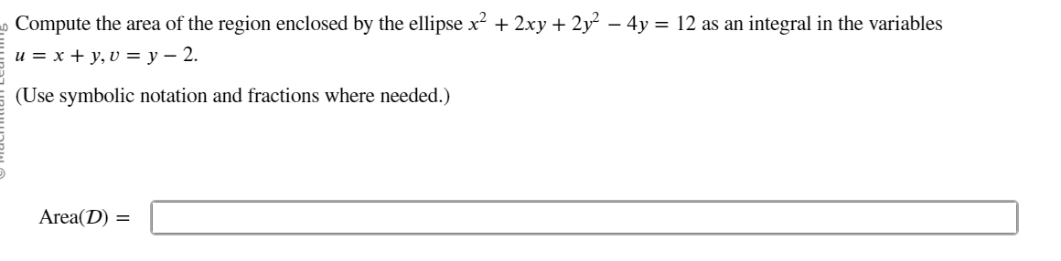 Solved Compute the area of the region enclosed by the | Chegg.com