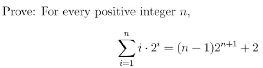 Solved Prove: For every positive integer n, η Σ 1 - 2 = (η – | Chegg.com