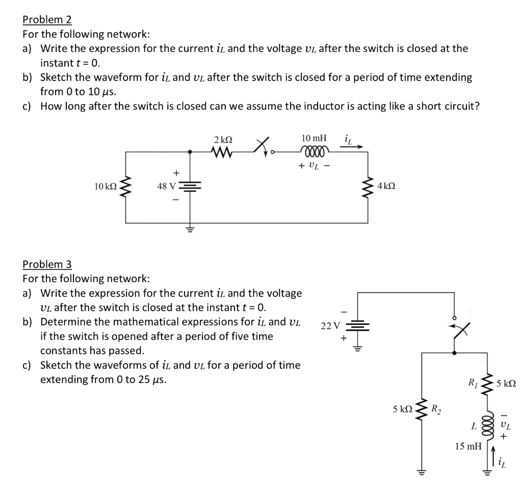 Solved Problem 2 For The Following Network A Write The Chegg Com