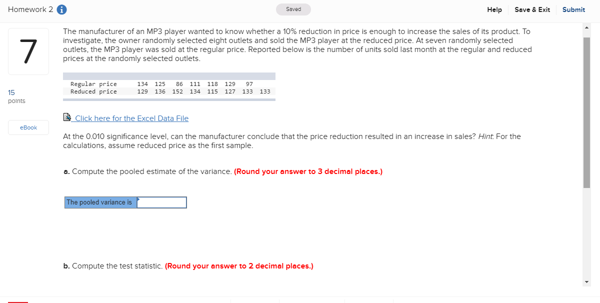 Solved Homework 2 A Saved Help Save & Exit Submit The | Chegg.com