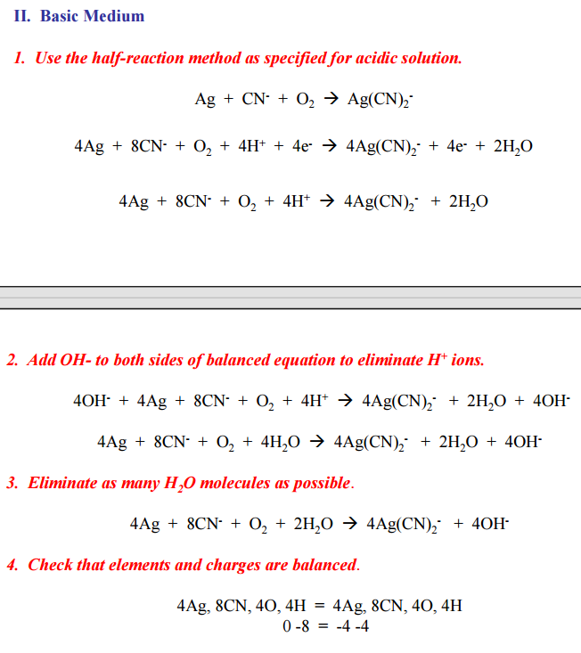 Solved Balance An Oxidation-reduction Equation In A Basic | Chegg.com