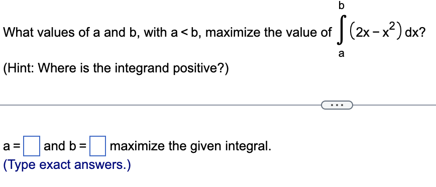 Solved What Values Of A And B, With A | Chegg.com