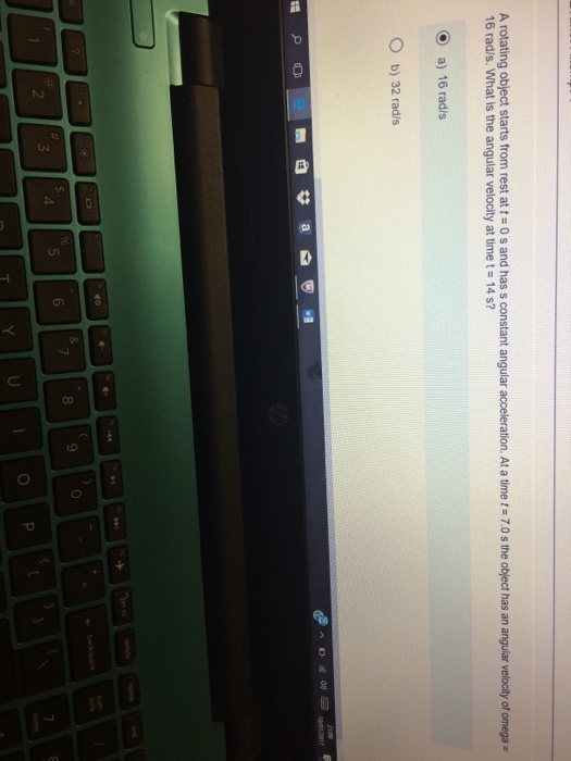 Solved A rotating object starts from rest at t = 0 s and has