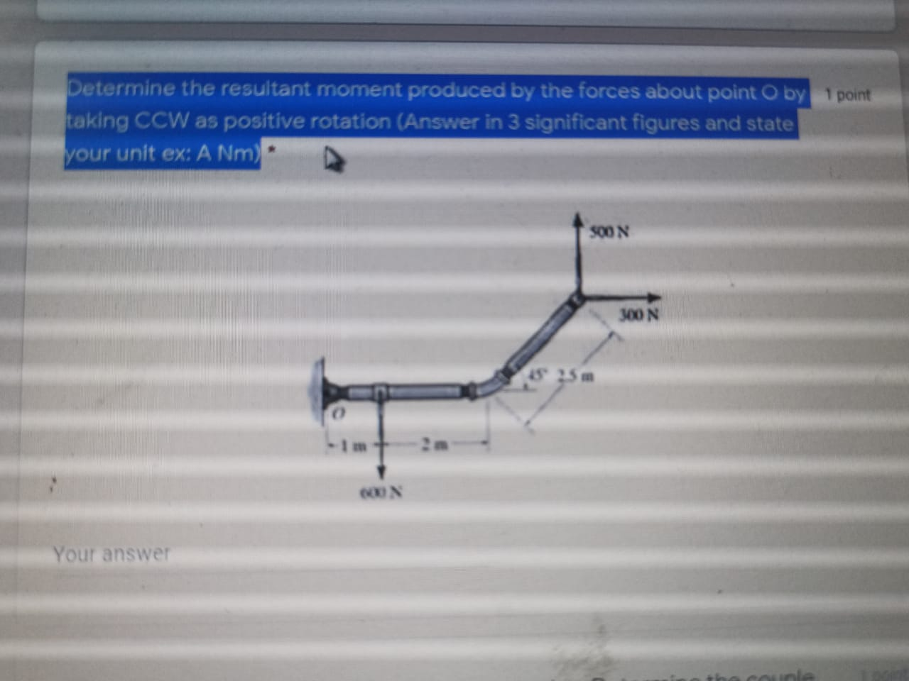 Solved Determine the resultant moment produced by the forces | Chegg.com
