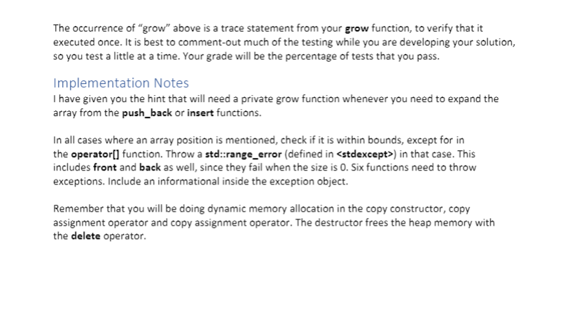 I have to implement a Vector class using pointers in | Chegg.com