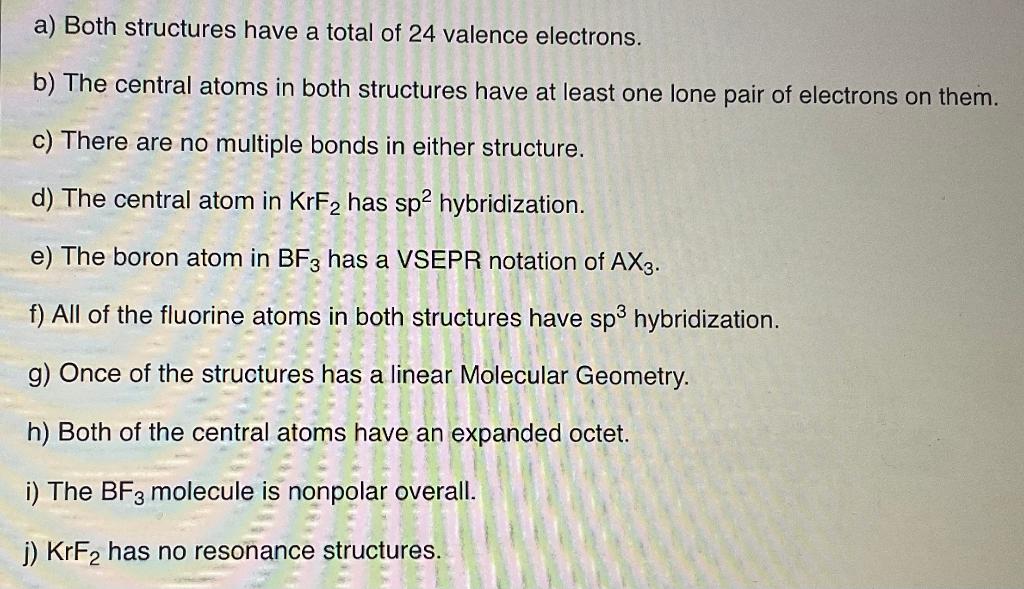 Solved Based on the Lewis Dot structures of KrF2 and BF3, | Chegg.com
