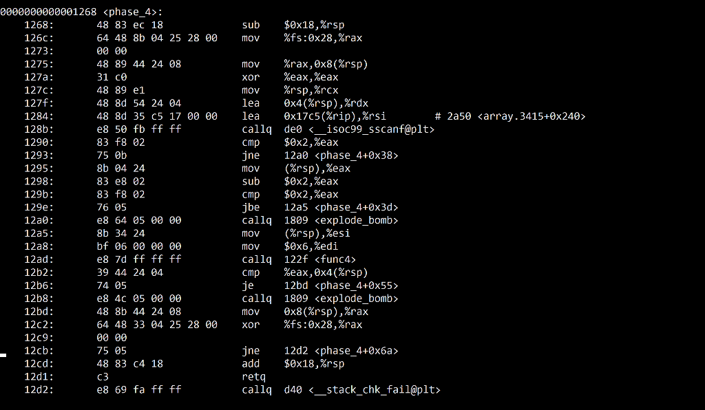 Sub Mov 0x18 Rsp Fs 0x28 Rax Chegg Com