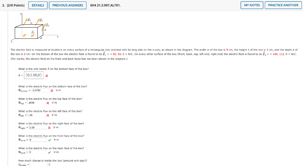 Solved The electric field is measured at locations on every