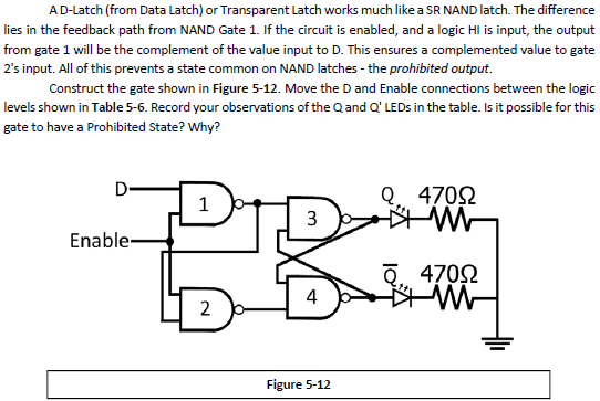 Solved A D-Latch (from Data Latch) or Transparent Latch | Chegg.com