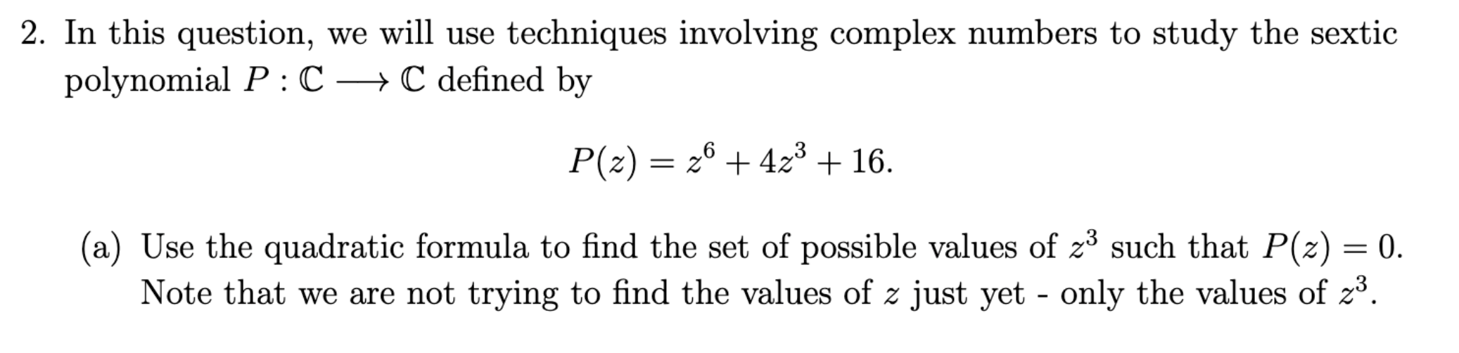 Solved 2. In this question, we will use techniques involving | Chegg.com