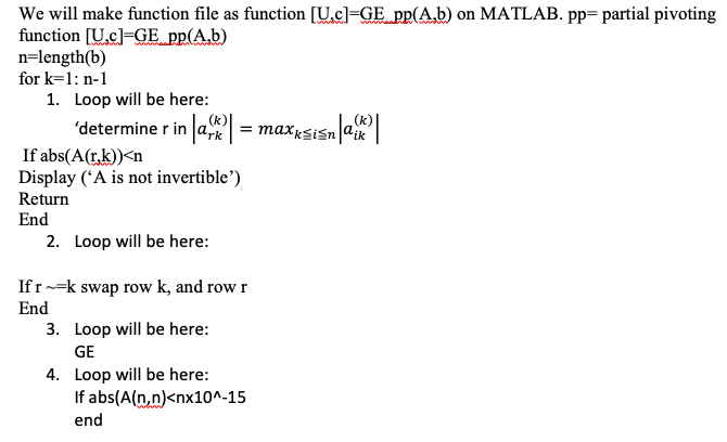 Solved We will make function file as function | Chegg.com