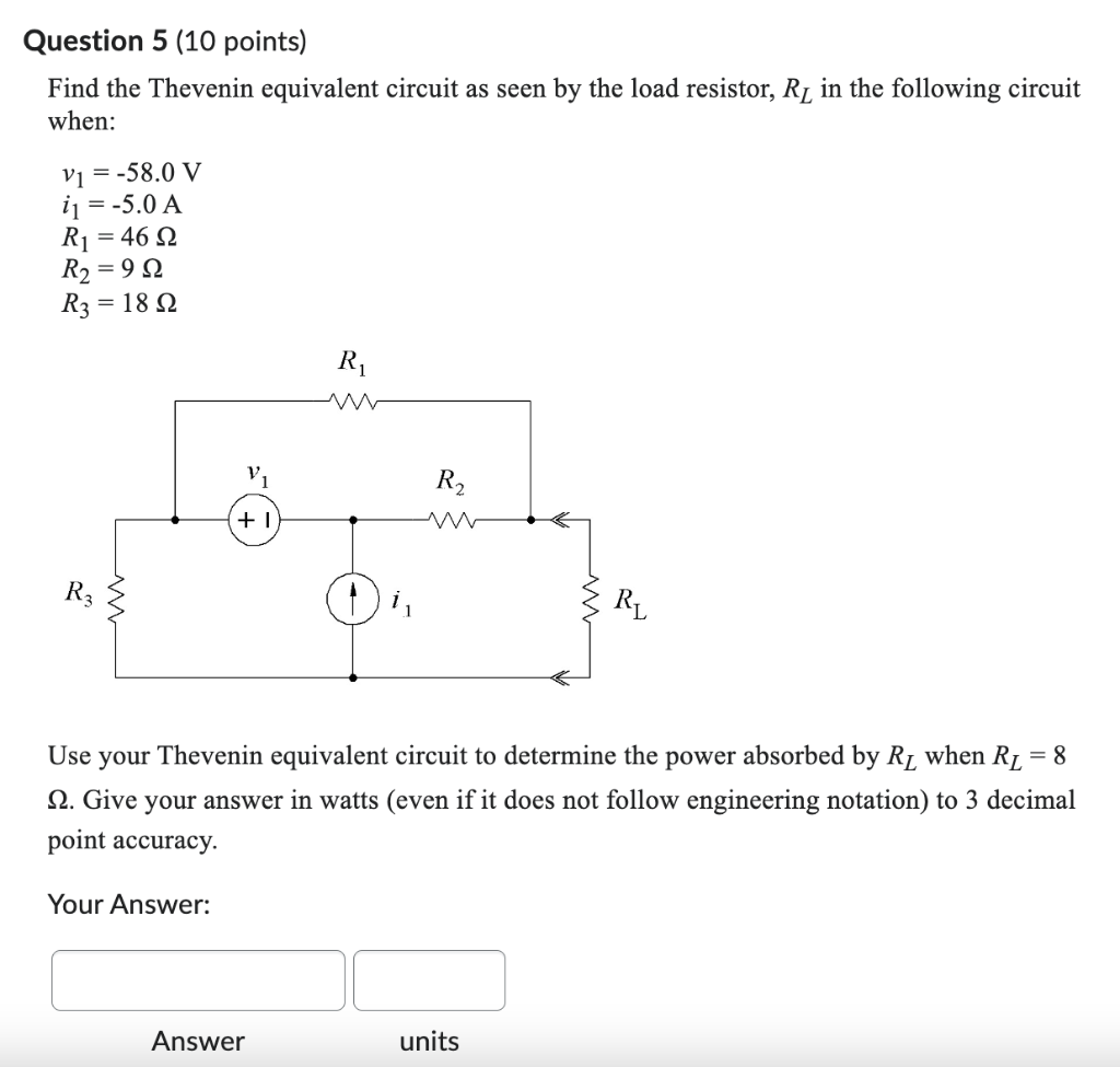 Solved Find The Thevenin Equivalent Circuit As Seen By The | Chegg.com