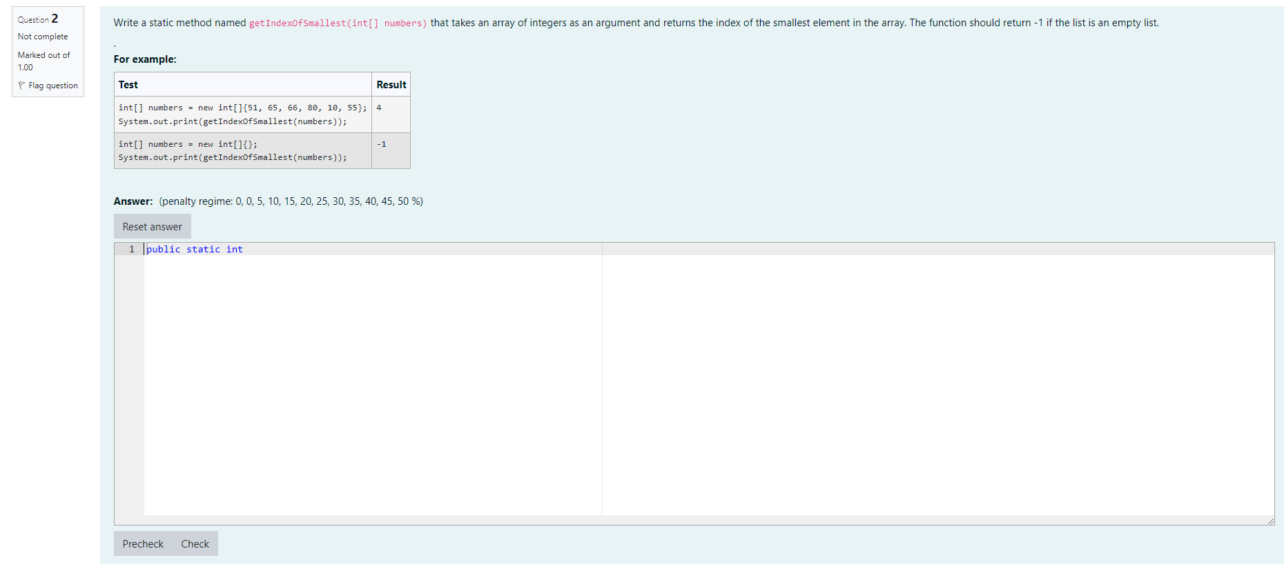 Solved Question 2 Write a static method named | Chegg.com