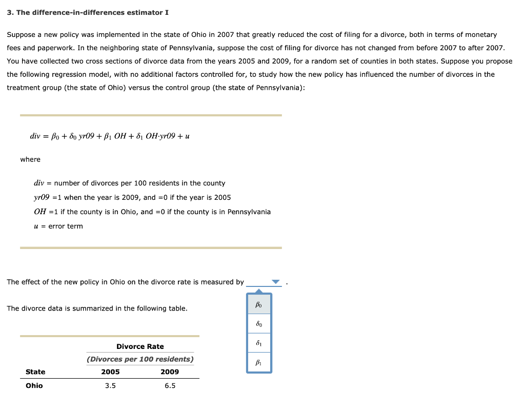 3. The Difference-in-differences Estimator I Suppose | Chegg.com