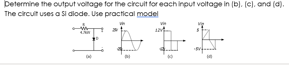 Solved Determine the output voltage for the circuit for each | Chegg.com