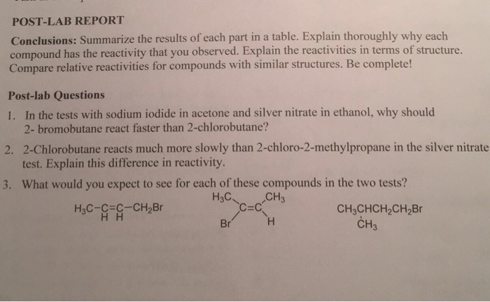 Solved POST-LAB REPORT Conclusions: Summarize the results of | Chegg.com