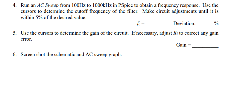 Solved ECE 2005 PreLab 7 This lab involves designing passive | Chegg.com