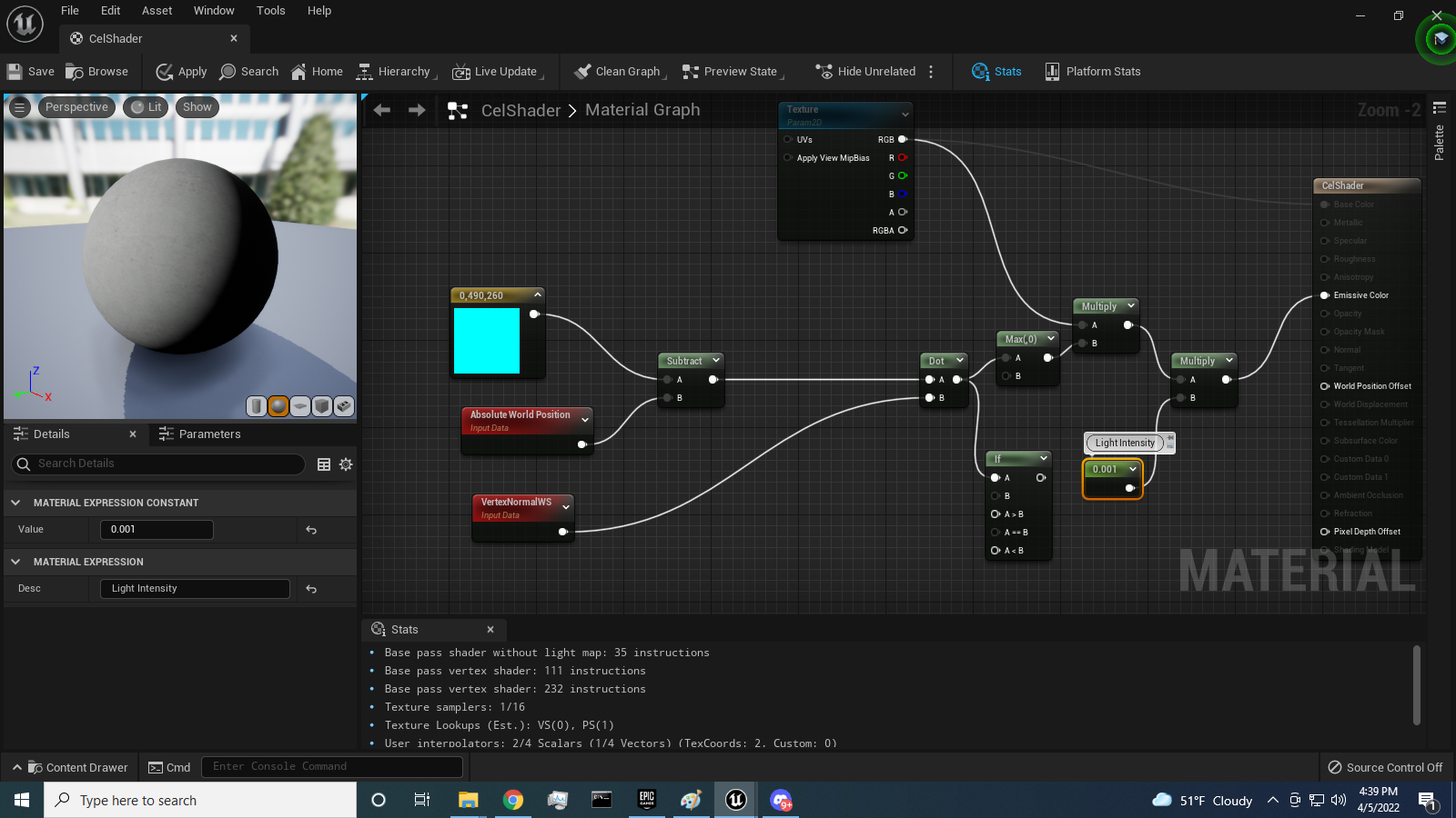 Solved This is how my material shader looks like. i need to | Chegg.com