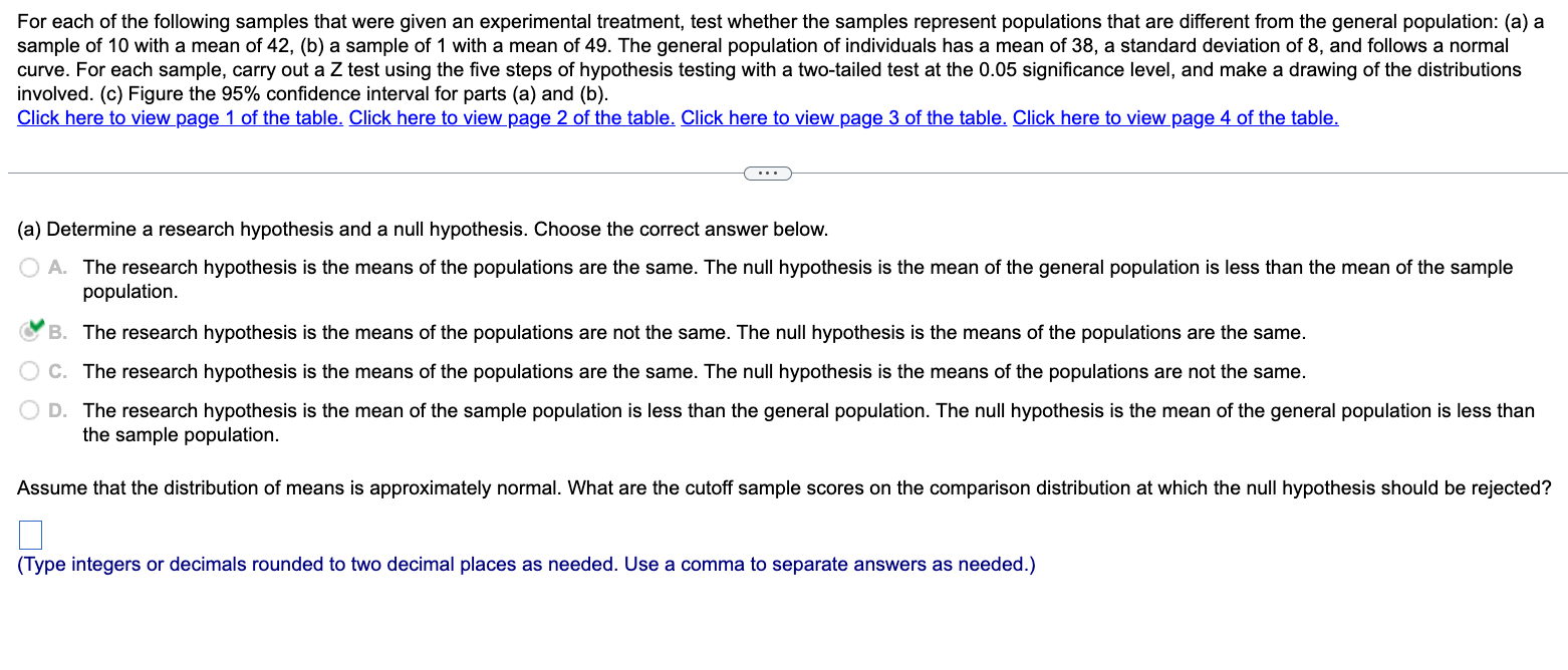 Solved For Each Of The Following Samples That Were Given An | Chegg.com