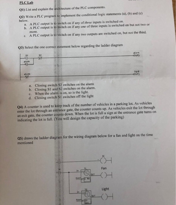Solved PLCLab Q1) List and explain the architecture of the | Chegg.com