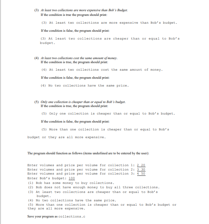 Solved Write a program in C that asks the user to enter | Chegg.com