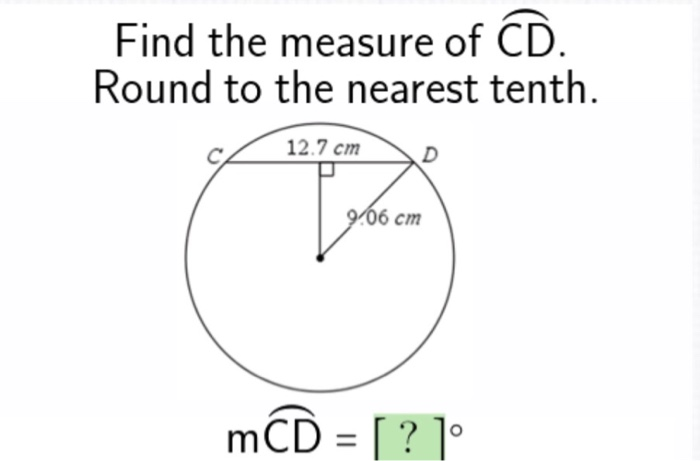 Solved Find the measure of CD Round to the nearest tenth. | Chegg.com
