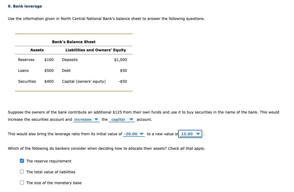 Solved Use The Information Given In North Central National 7137