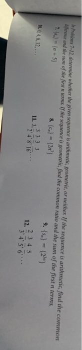 Solved Is Problems 7-12, determine whether the given | Chegg.com