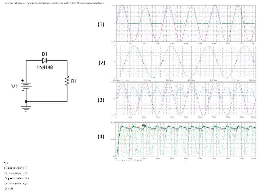 Solved For the circuit shown in Fig. 6. what is the voltage | Chegg.com