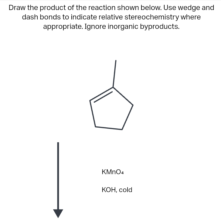 Solved Draw the product of the reaction shown below. Use | Chegg.com