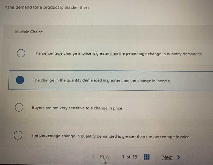 Solved If the demand for a product is elastic, then Multiple